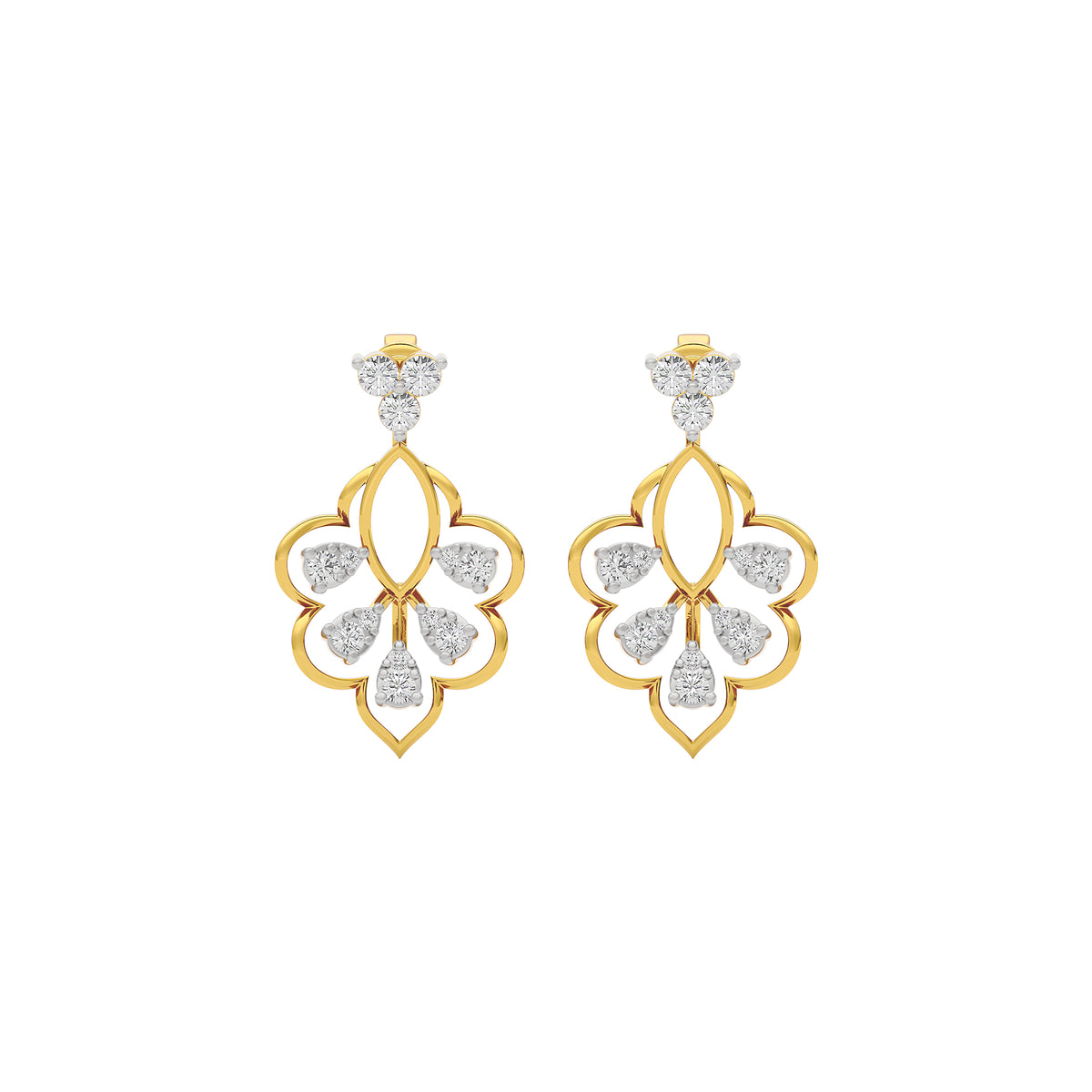 Diamond Charmed Glow Earring 18 KT / Yellow Gold