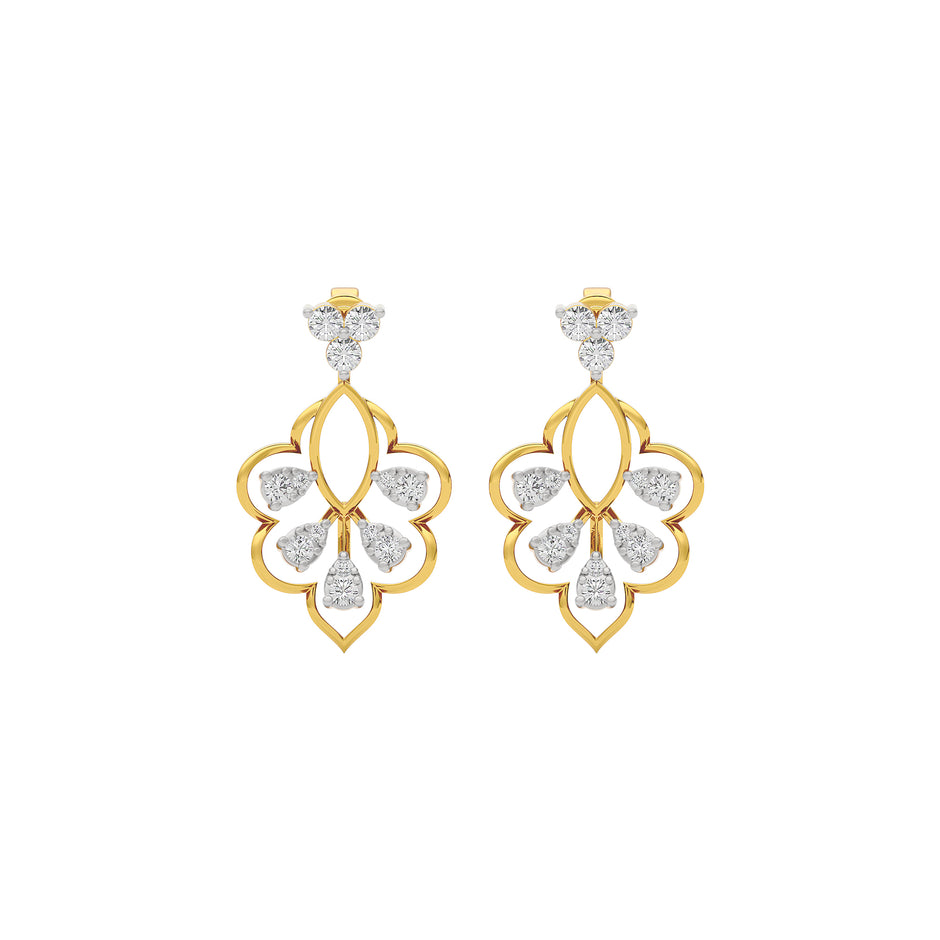 Diamond Charmed Glow Earring 18 KT / Yellow Gold