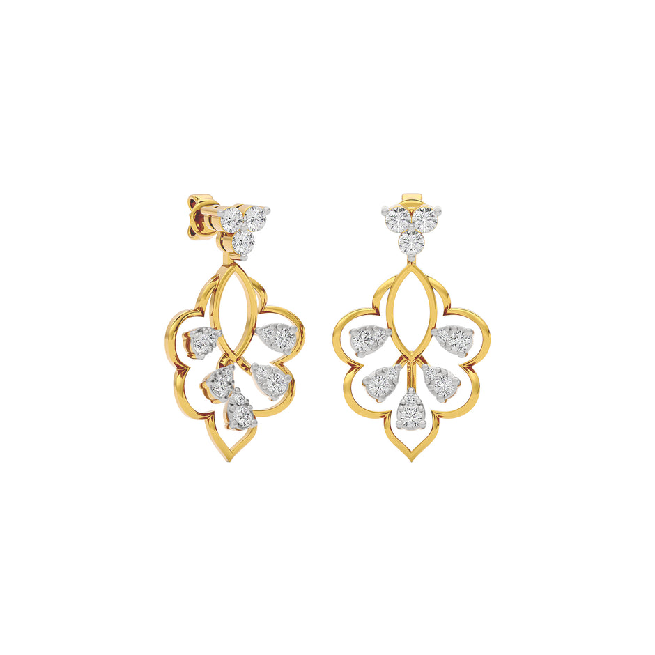 Diamond Charmed Glow Earring 18 KT / Yellow Gold