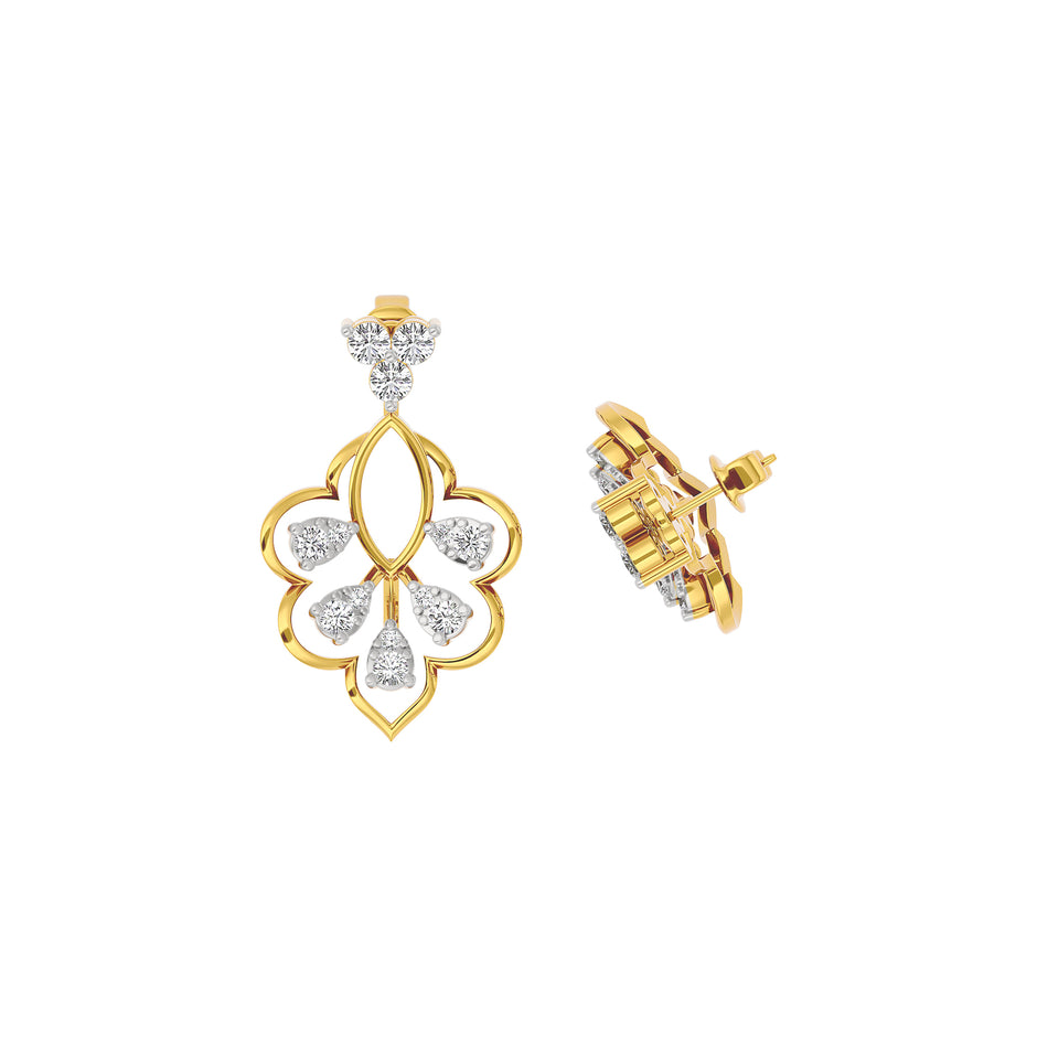 Diamond Charmed Glow Earring 18 KT / Yellow Gold