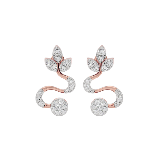 Radiant Feather Diamond Earring