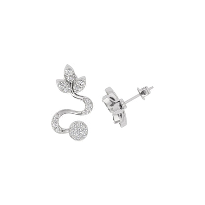 Radiant Feather Diamond Earring 18 KT / White Gold