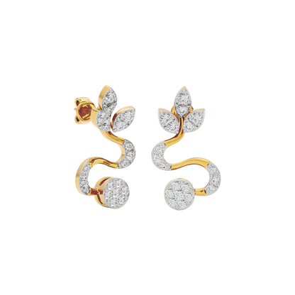 Radiant Feather Diamond Earring 18 KT / Yellow Gold