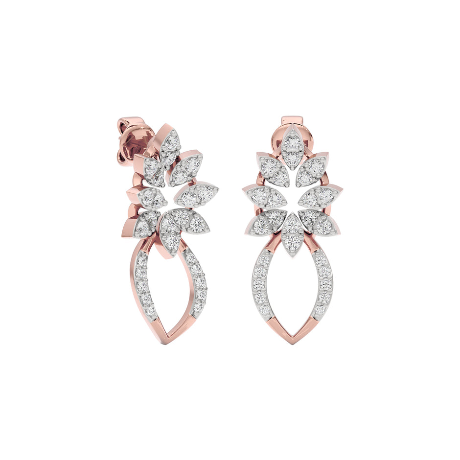 Moonlight Gaze Diamond Earring 18 KT / Rose Gold