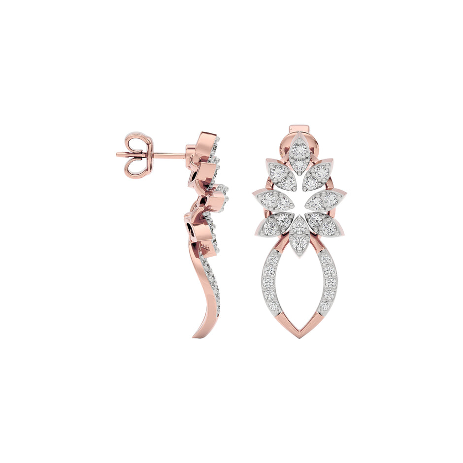 Moonlight Gaze Diamond Earring 18 KT / Rose Gold
