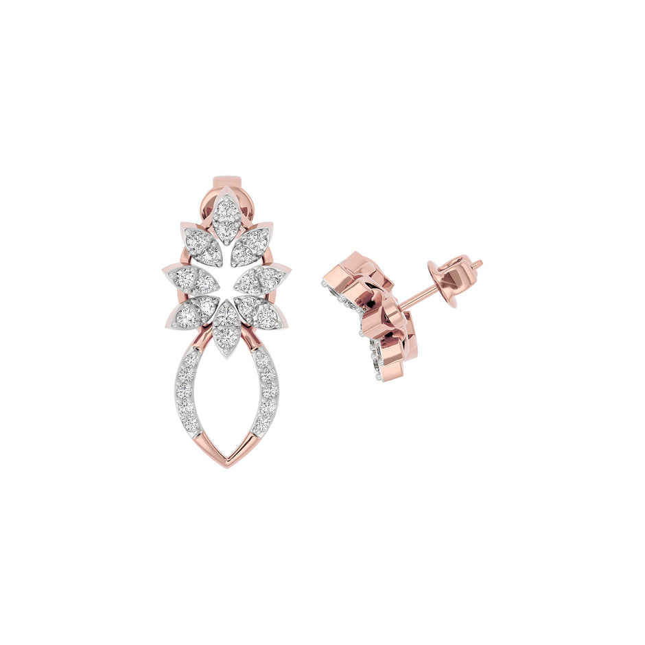 Moonlight Gaze Diamond Earring 18 KT / Rose Gold