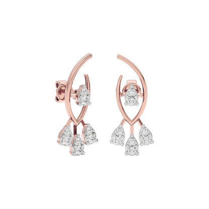Shimmering Opal Diamond Earring 18 KT / Rose Gold