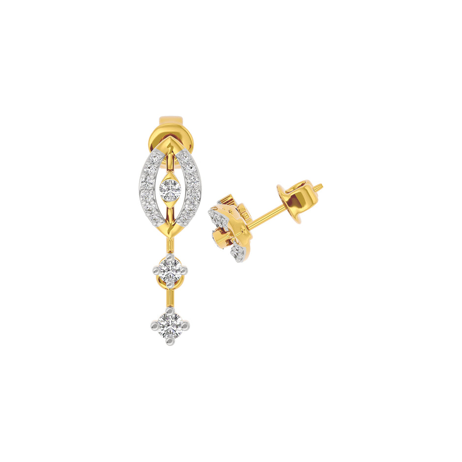 Timeless Spark Diamond Earring 18 KT / Yellow Gold