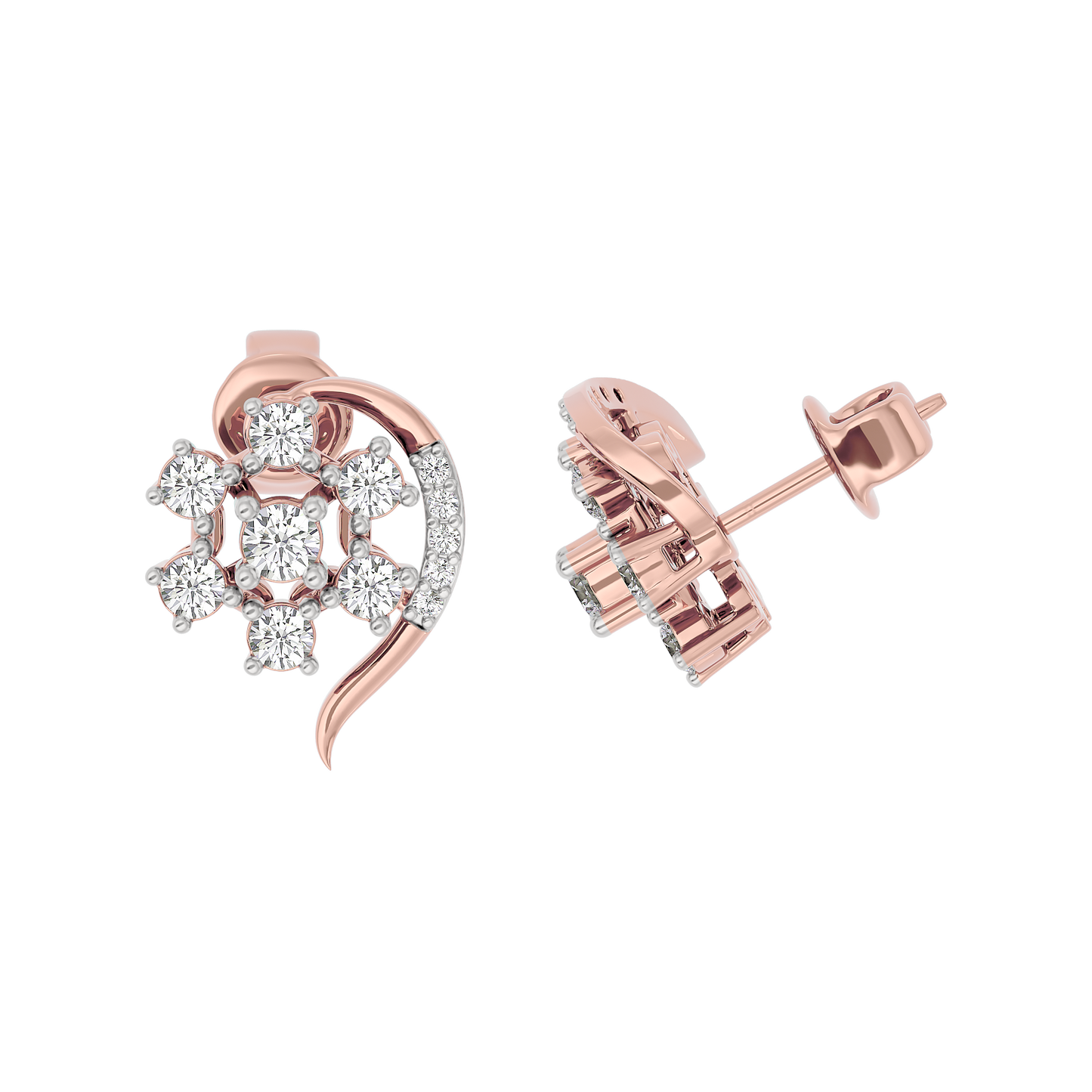 Crystal Halo Glow Diamond Earring