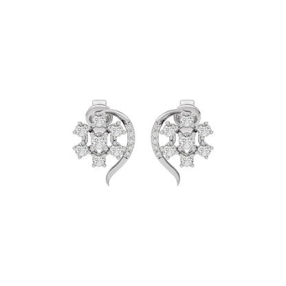 Crystal Halo Glow Diamond Earring 18 KT / White Gold