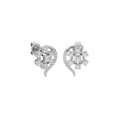 Crystal Halo Glow Diamond Earring 18 KT / White Gold