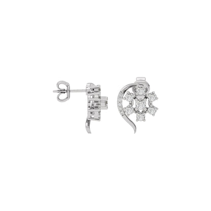 Crystal Halo Glow Diamond Earring 18 KT / White Gold