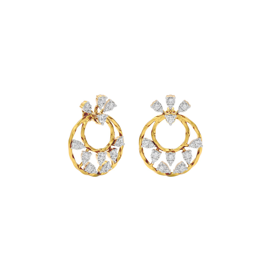 Tranquil Diamond Dew Earring 18 KT / Yellow Gold