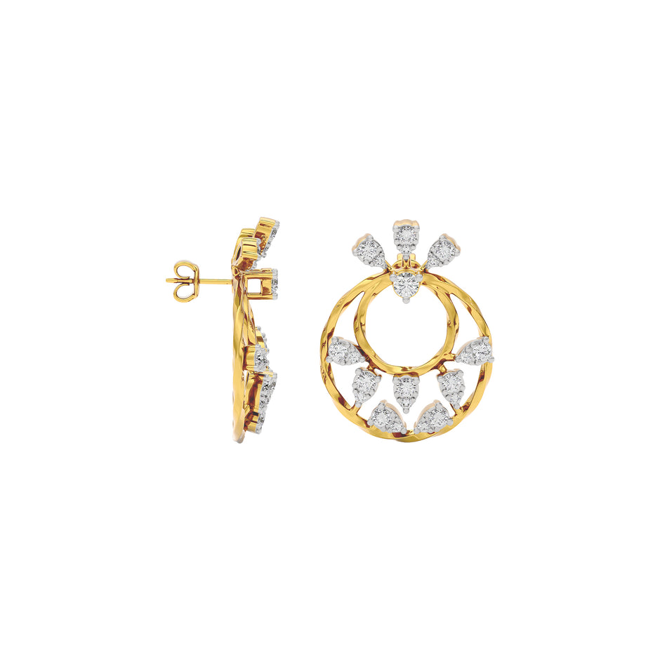 Tranquil Diamond Dew Earring 18 KT / Yellow Gold