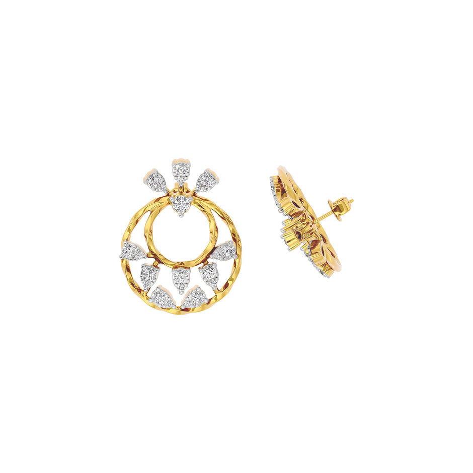 Tranquil Diamond Dew Earring 18 KT / Yellow Gold