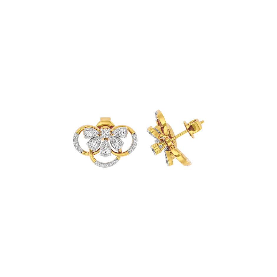 Mystical Glow Diamond Earring 18 KT / Yellow Gold