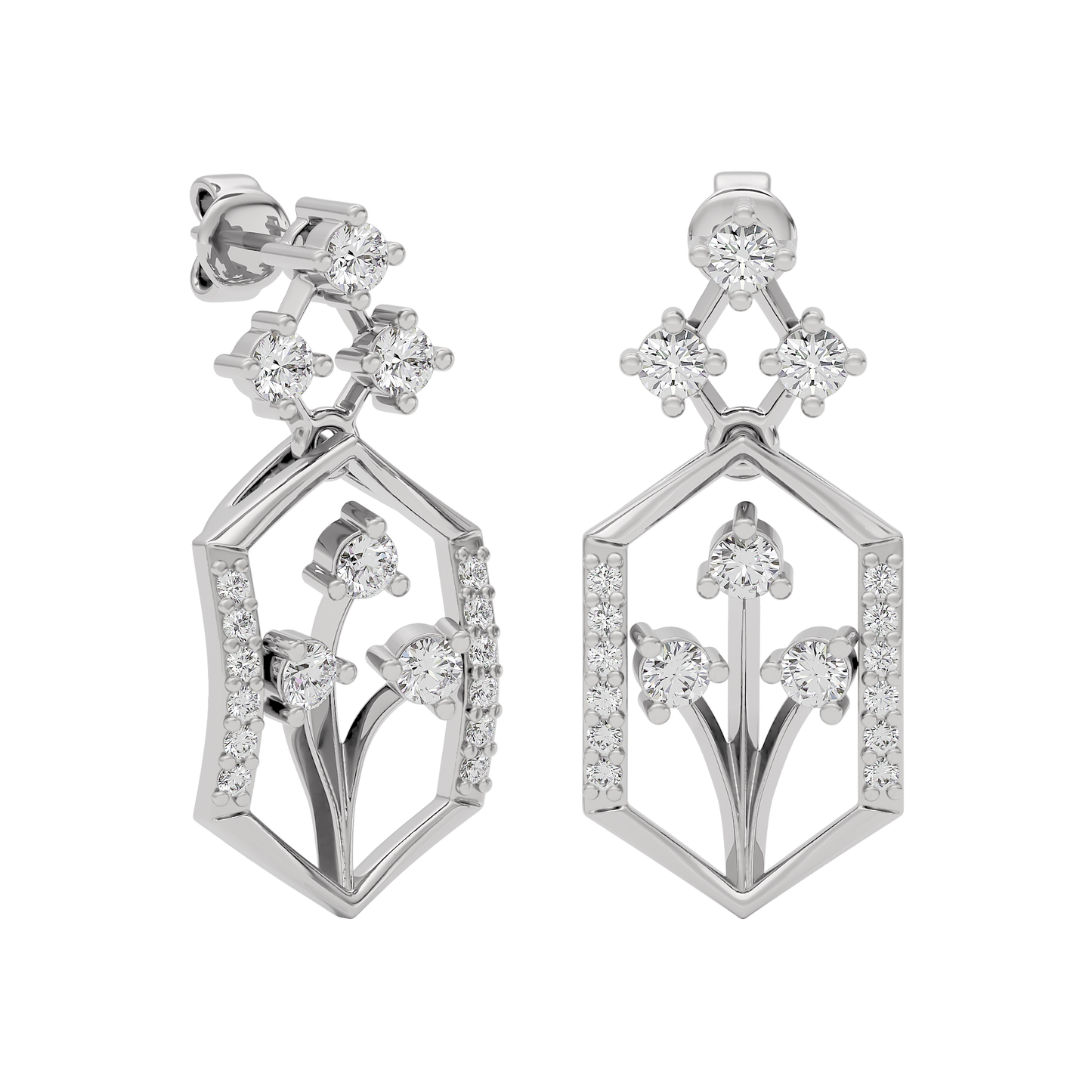 Crystal Night Diamond Earring