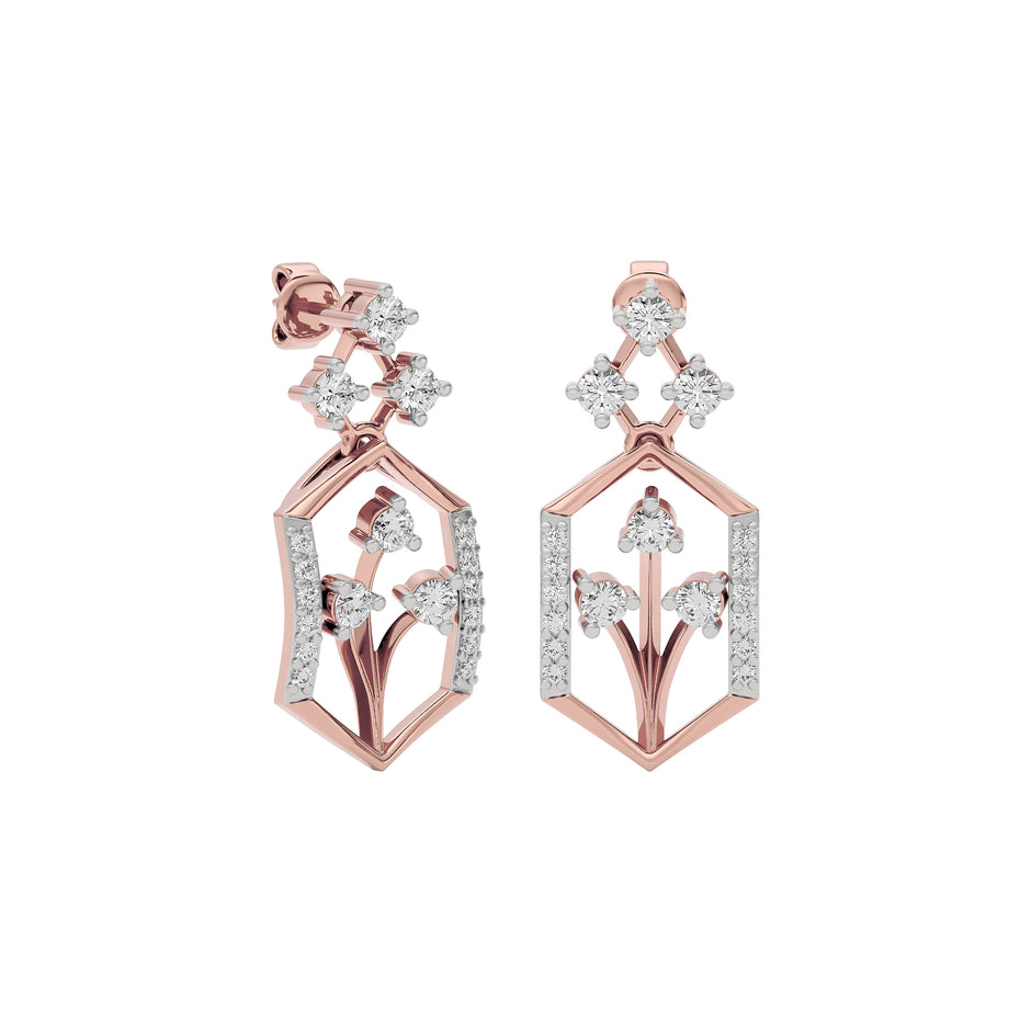 Crystal Night Diamond Earrings