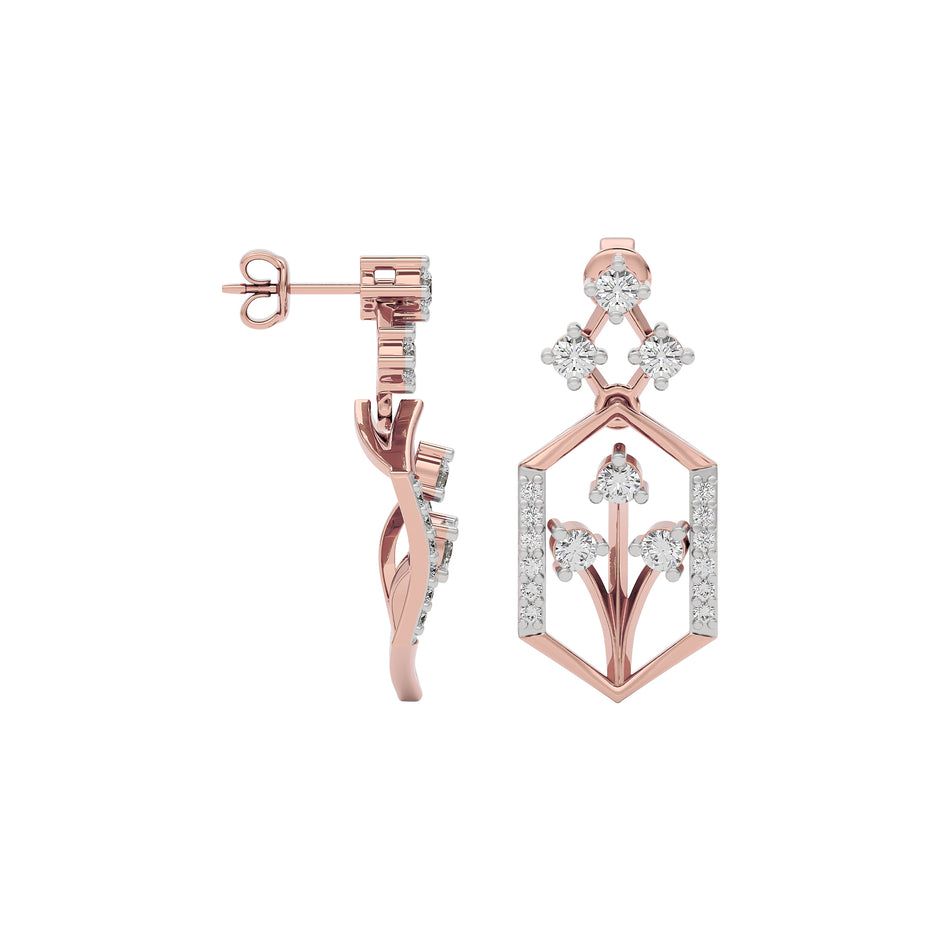 Crystal Night Diamond Earrings