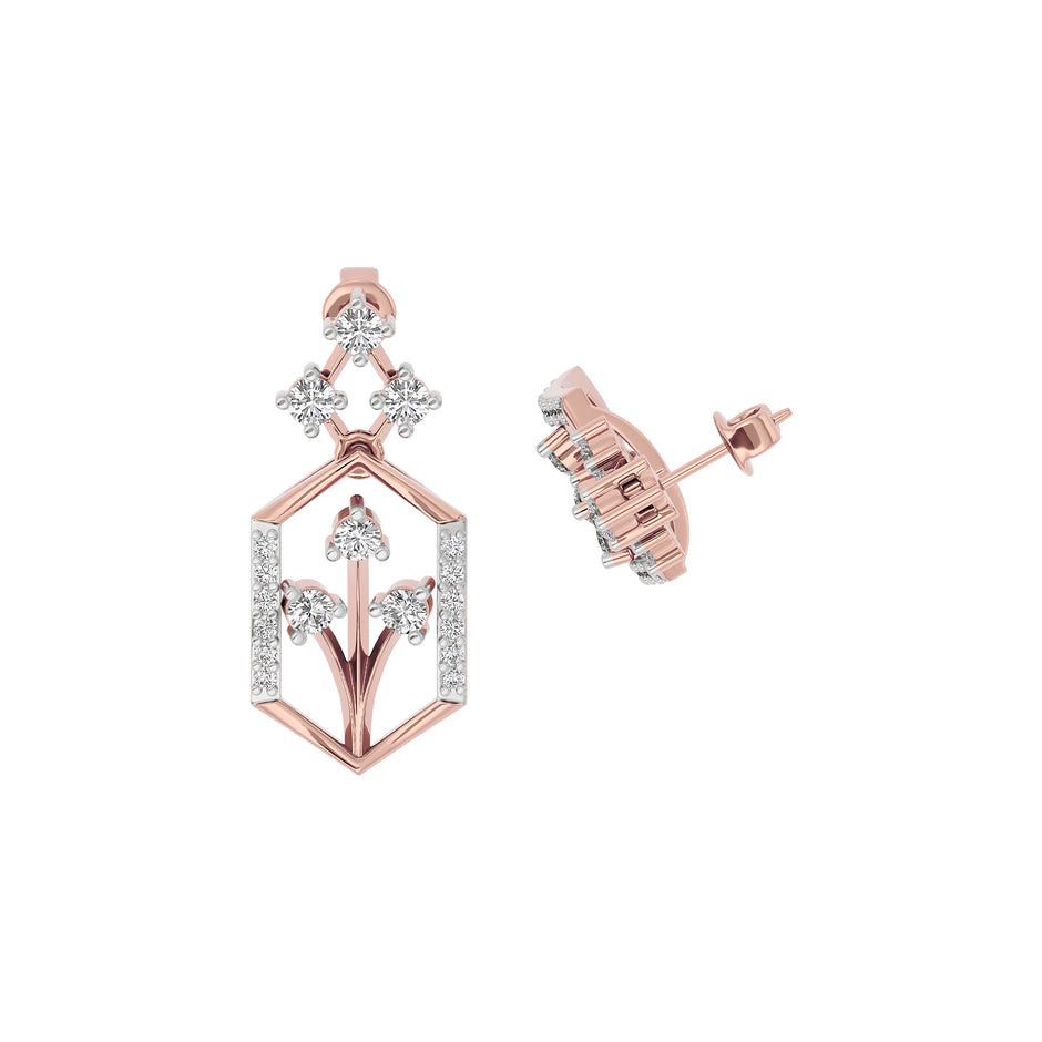 Crystal Night Diamond Earrings
