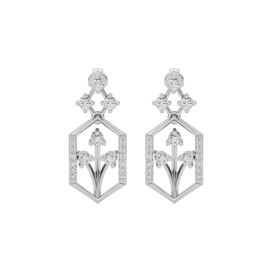 Crystal Night Diamond Earrings