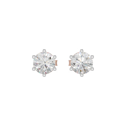 My Era Classic Round Diamond Earrings 18 KT / Rose Gold