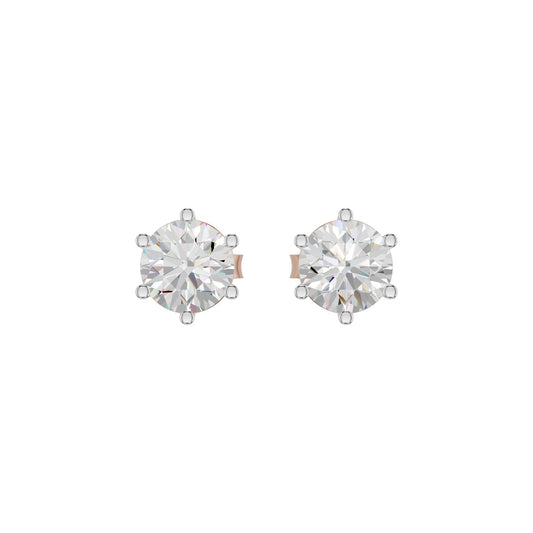 My Era Classic Round Diamond Earrings 18 KT / Rose Gold
