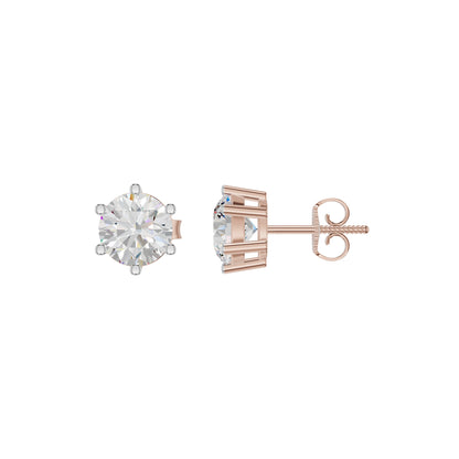 My Era Classic Round Diamond Earrings 18 KT / Rose Gold