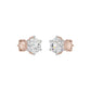 My Era Classic Round Diamond Earrings 18 KT / Rose Gold