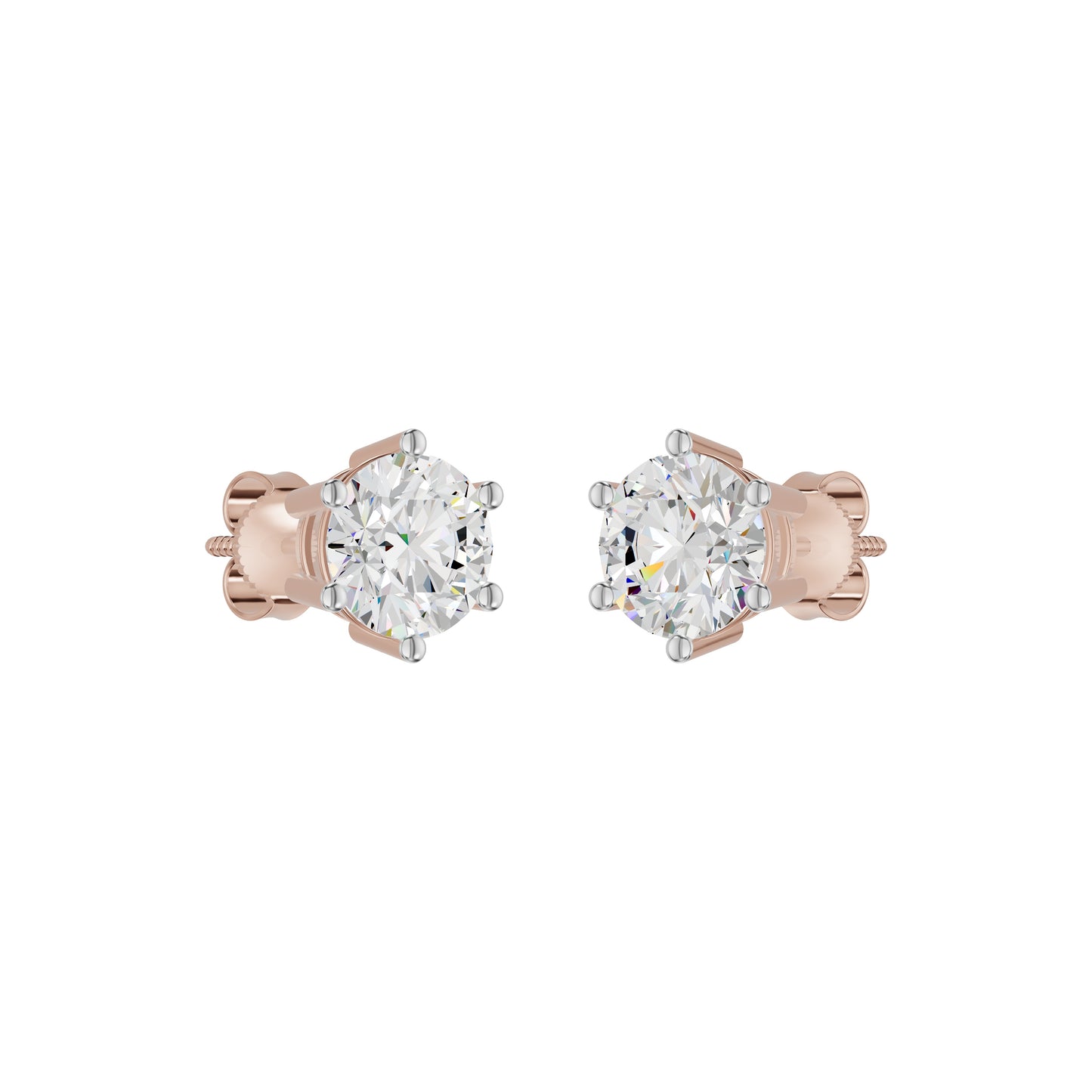 My Era Classic Round Diamond Earrings 18 KT / Rose Gold