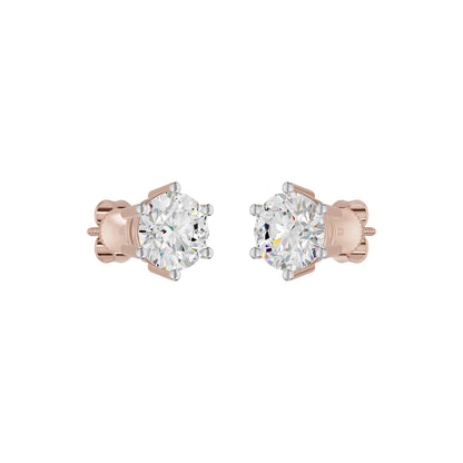 My Era Classic Round Diamond Earrings 18 KT / Rose Gold
