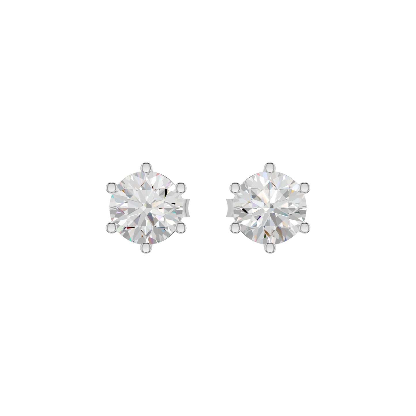My Era Classic Round Diamond Earrings 18 KT / White Gold