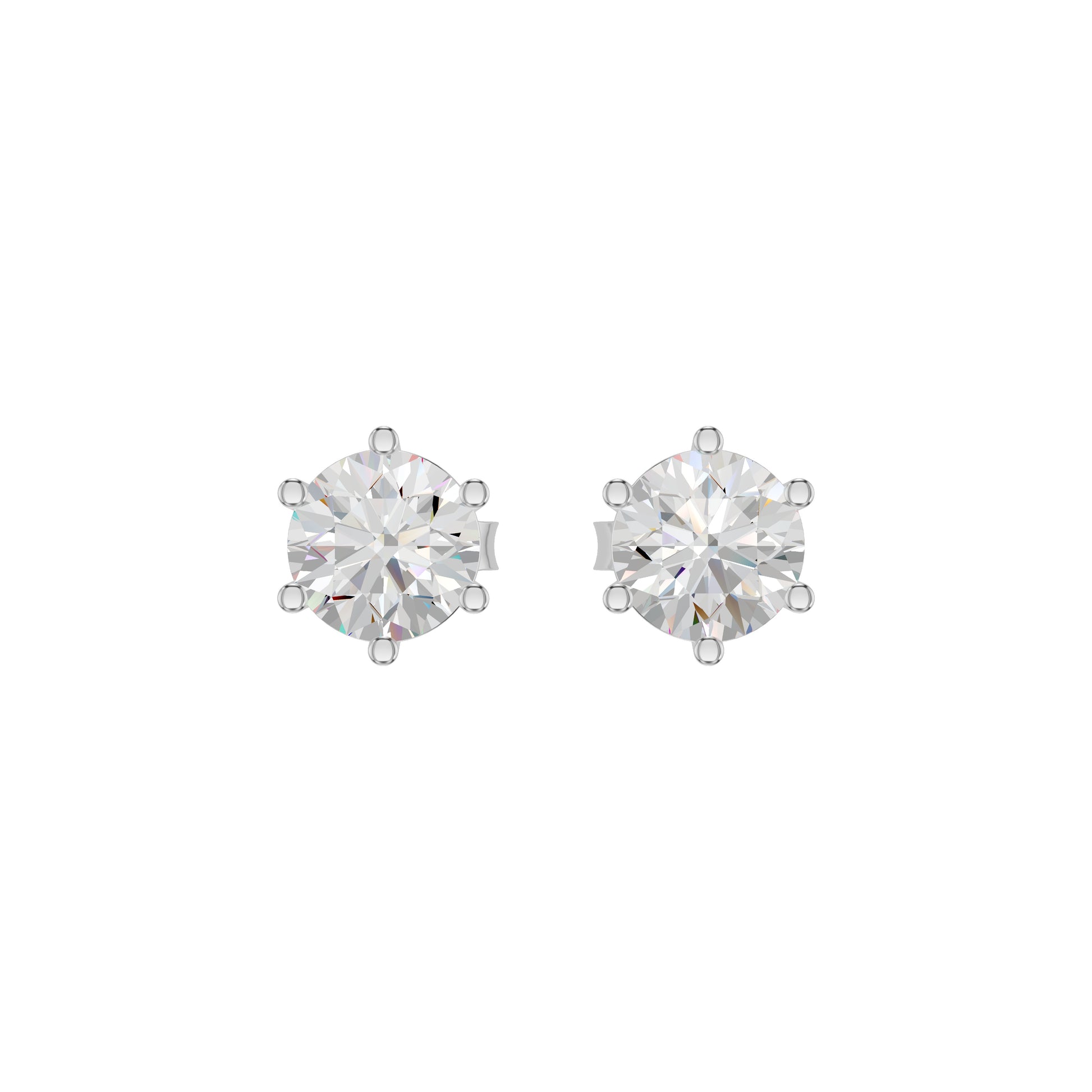 My Era Classic Round Diamond Earrings 18 KT / White Gold