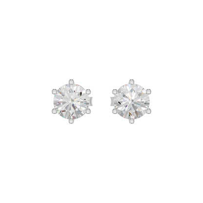 My Era Classic Round Diamond Earrings 18 KT / White Gold