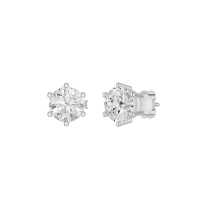 My Era Classic Round Diamond Earrings 18 KT / White Gold
