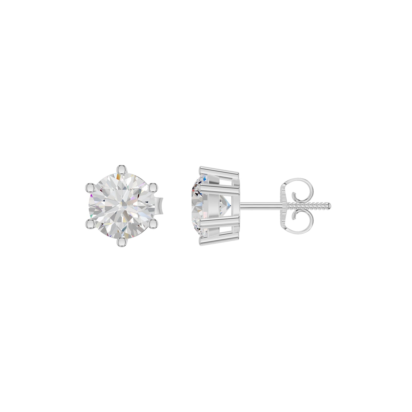My Era Classic Round Diamond Earrings 18 KT / White Gold