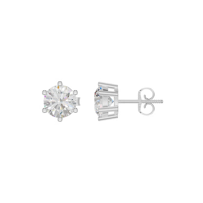 My Era Classic Round Diamond Earrings 18 KT / White Gold