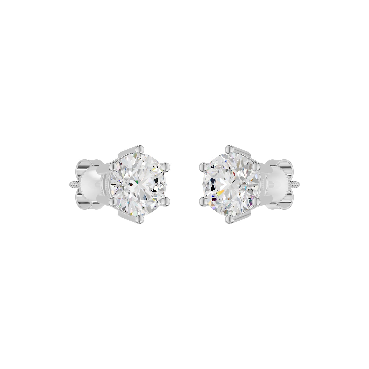 My Era Classic Round Diamond Earrings 18 KT / White Gold