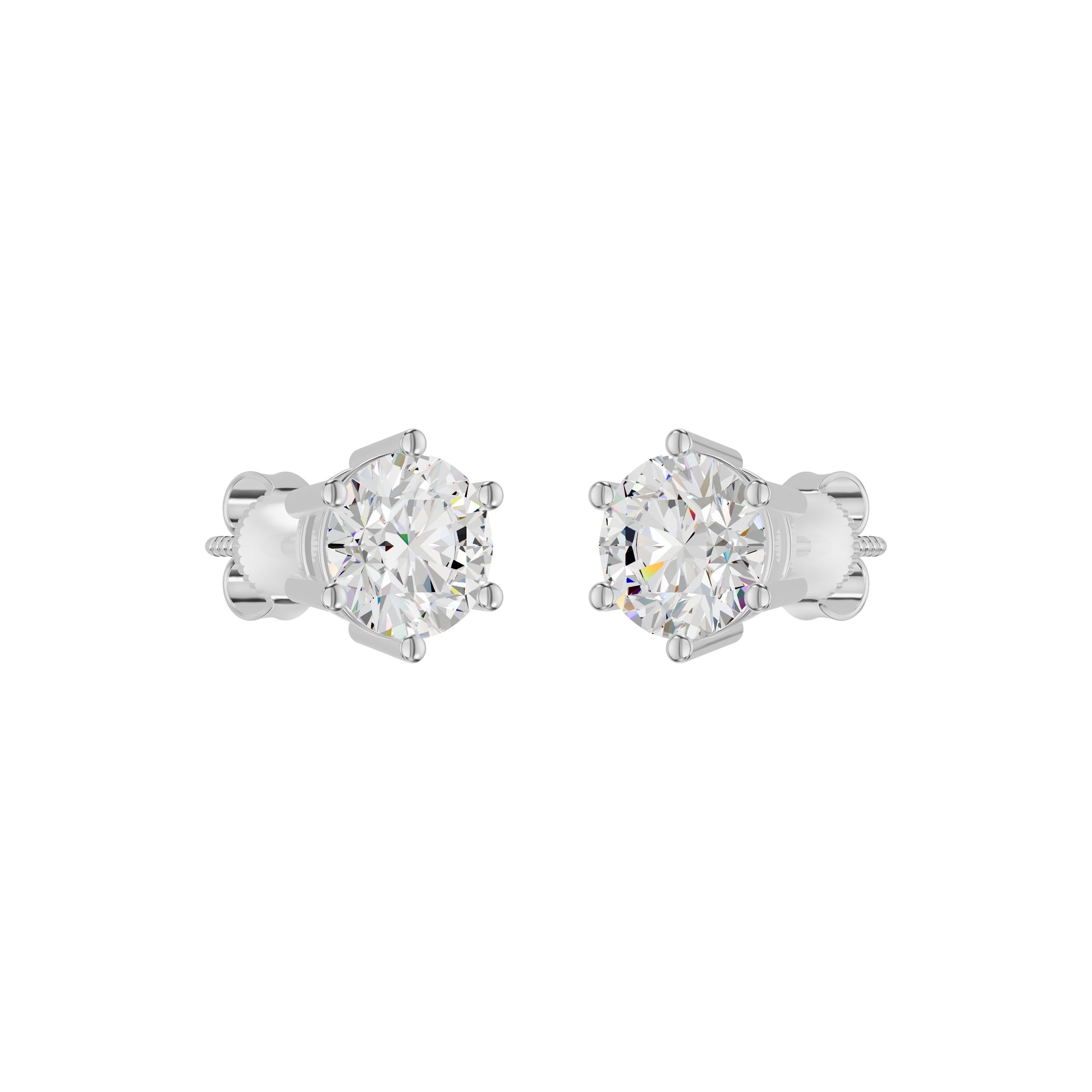 My Era Classic Round Diamond Earrings 18 KT / White Gold