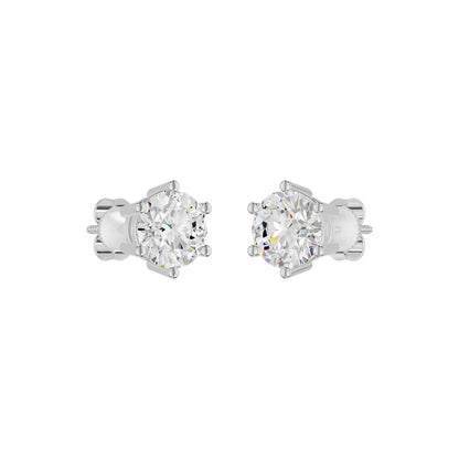 My Era Classic Round Diamond Earrings 18 KT / White Gold