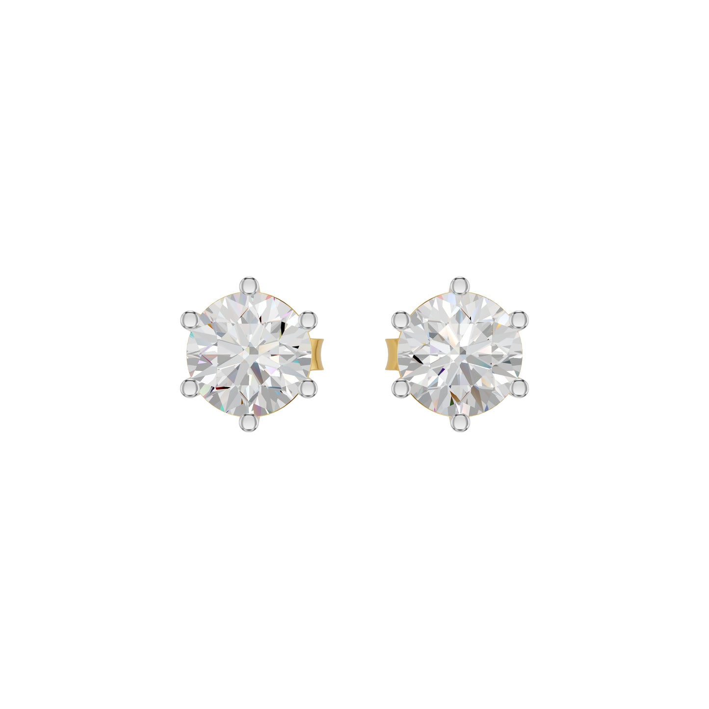 My Era Classic Round Diamond Earrings 18 KT / Yellow Gold