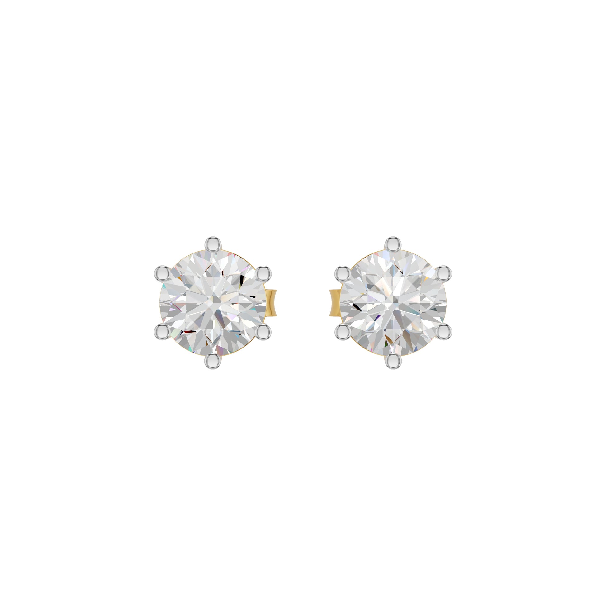 My Era Classic Round Diamond Earrings 18 KT / Yellow Gold