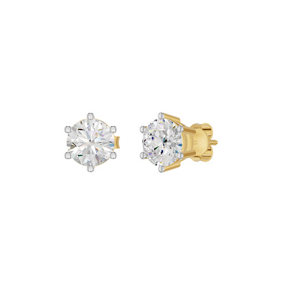 My Era Classic Round Diamond Earrings 18 KT / Yellow Gold