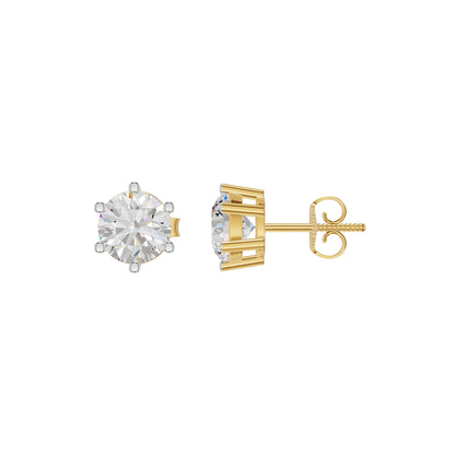 My Era Classic Round Diamond Earrings 18 KT / Yellow Gold
