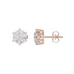 Angel Classic Round Diamond Earrings 18 KT / Rose Gold
