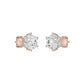 Angel Classic Round Diamond Earrings 18 KT / Rose Gold