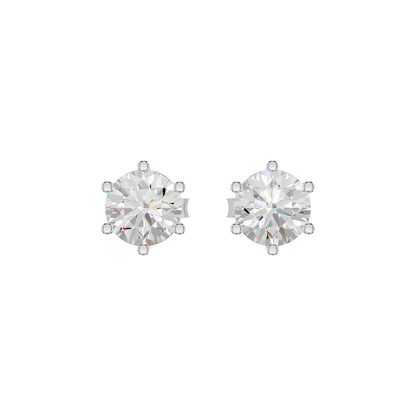 Angel Classic Round Diamond Earrings 18 KT / White Gold