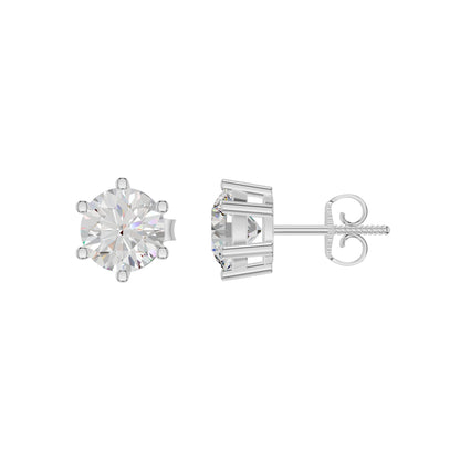 Angel Classic Round Diamond Earrings 18 KT / White Gold