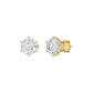 Angel Classic Round Diamond Earrings 18 KT / Yellow Gold