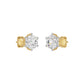 Angel Classic Round Diamond Earrings 18 KT / Yellow Gold